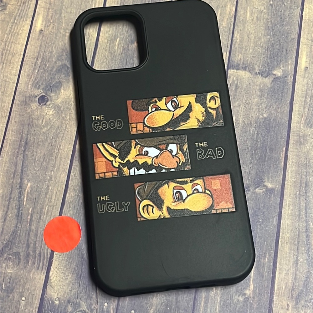 5for$10 iPhone 12 Phone case Silicone, Mario video game, the good the bad